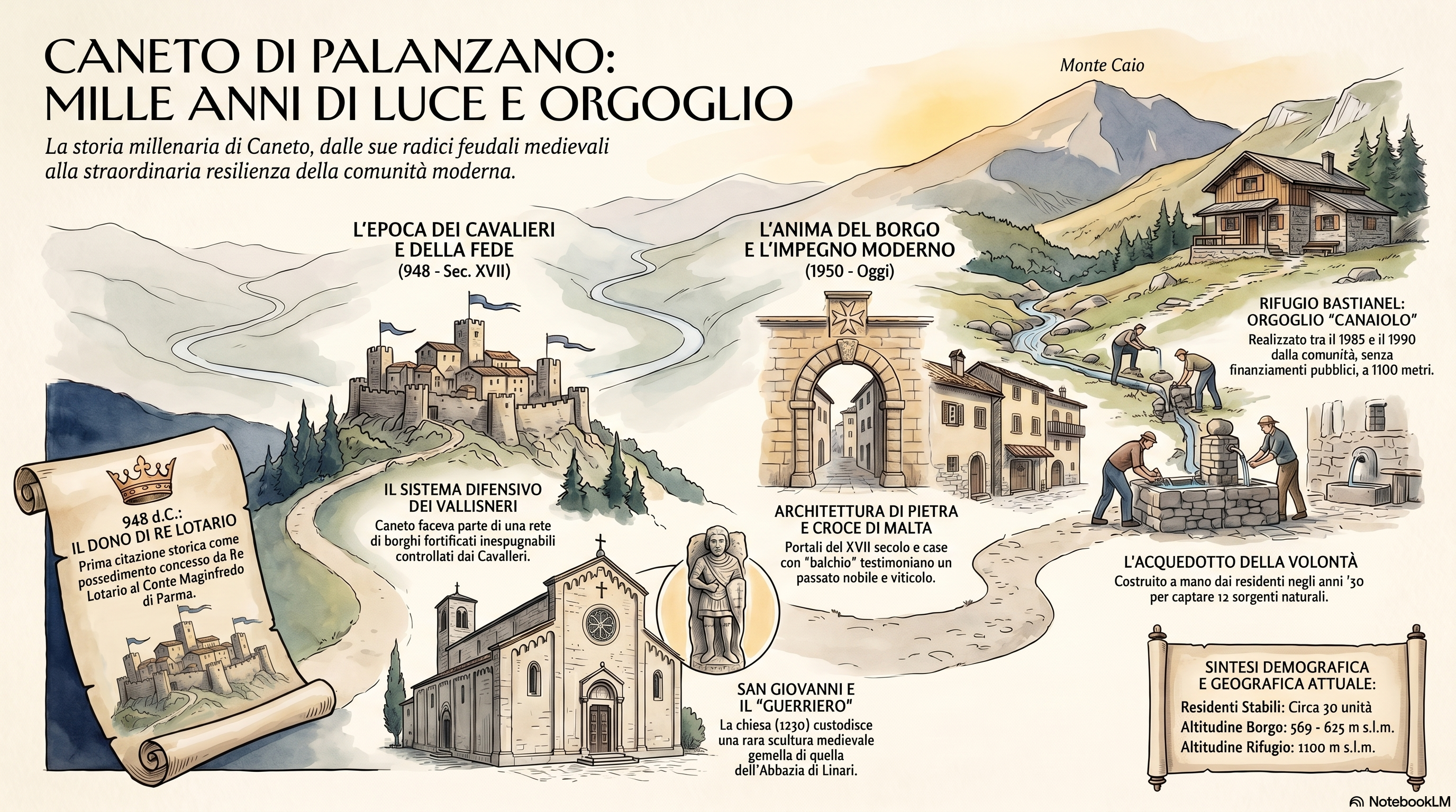 Infografica — La Storia di Caneto di Palanzano